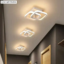 Modern black & gold spiral ceiling lamp for corridor round square moon