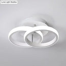 Modern black & gold spiral ceiling lamp for corridor round square moon