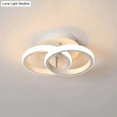 Modern black & gold spiral ceiling lamp for corridor round square moon