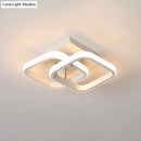 Modern black & gold spiral ceiling lamp for corridor round square moon