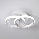 Modern black & gold spiral ceiling lamp for corridor round square moon
