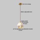 Modern black & gold terrazzo stone pendant lamp kitchen hanging light