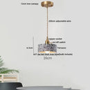 Modern black & gold terrazzo stone pendant lamp kitchen hanging light