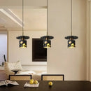 Modern black & gold terrazzo stone pendant lamp kitchen hanging light