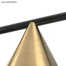 Modern black & gold three lights linear chandelier kitchen pendant
