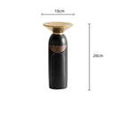Modern black & gold tray vase candlestick set living room decor