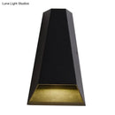 Modern black & gold triangle led wall light bedroom warm white light