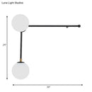 Modern black & gold wall lamp bedroom glass sconce modern design