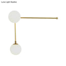 Modern black & gold wall lamp bedroom glass sconce modern design