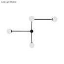 Modern black & gold wall lamp bedroom glass sconce modern design