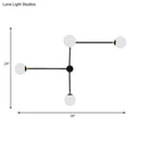 Modern black & gold wall lamp bedroom glass sconce modern design