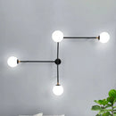 Modern black & gold wall lamp bedroom glass sconce modern design