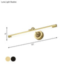 Modern black & gold wall light fixture bedroom dressing table