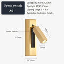 Modern black & gold wall sconce with usb port – bedroom reading light