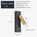 Modern black & gold wall sconce with usb port – bedroom reading light