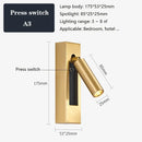 Modern black & gold wall sconce with usb port – bedroom reading light