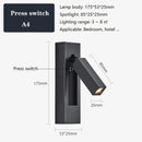 Modern black & gold wall sconce with usb port – bedroom reading light