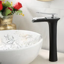 Modern black & gold waterfall basin faucet bathroom mixer tap