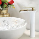 Modern black & gold waterfall basin faucet bathroom mixer tap