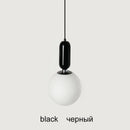 Modern black gold & white glass ball led chandelier living room