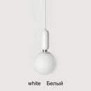 Modern black gold & white glass ball led chandelier living room