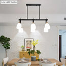 Modern black & gold white glass ceiling light dining room chandelier