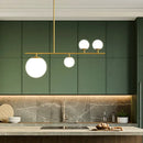 Modern black & golden glass chandelier kitchen pendant light