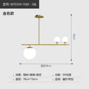 Modern black & golden glass chandelier kitchen pendant light