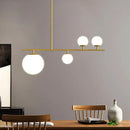 Modern black & golden glass chandelier kitchen pendant light