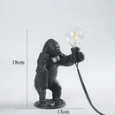 Modern black gorilla night light bedroom resin lamp