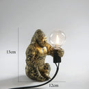 Modern black gorilla night light bedroom resin lamp