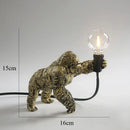 Modern black gorilla night light bedroom resin lamp