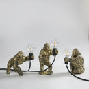 Modern black gorilla night light bedroom resin lamp
