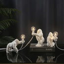 Modern black gorilla night light bedroom resin lamp
