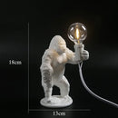 Modern black gorilla night light bedroom resin lamp