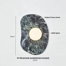 Modern black & green marble wall sconce bedroom light