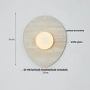 Modern black & green marble wall sconce bedroom light
