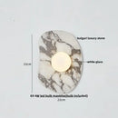 Modern black & green marble wall sconce bedroom light