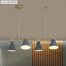 Modern black grey white antler chandelier dining room light