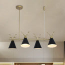 Modern black grey white antler chandelier dining room light