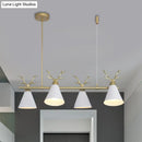 Modern black grey white antler chandelier dining room light
