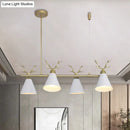 Modern black grey white antler chandelier dining room light