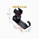 Modern black hand shower holder with hooks bathroom organizer
