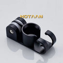 Modern black hand shower holder with hooks bathroom organizer