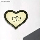 Modern black heart crystal shade wall sconce bedroom light