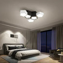 Modern black hexagonal geometric ceiling lamps for master bedroom