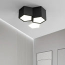 Modern black hexagonal geometric ceiling lamps for master bedroom