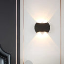 Modern black hexagonal led wall washer sconce for hallway lighting