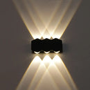 Modern black hexagonal led wall washer sconce for hallway lighting