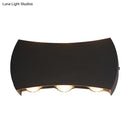 Modern black hexagonal led wall washer sconce for hallway lighting
